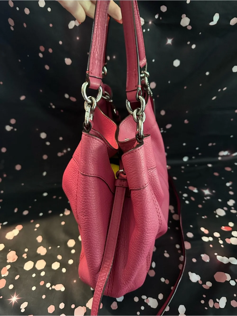 Coach Pink Leather Shoulder Bag - Picture 3 of 8